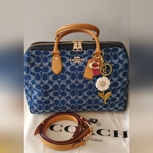*72 HOUR SALE* Coach Signature Denim Large Rowan Satchel